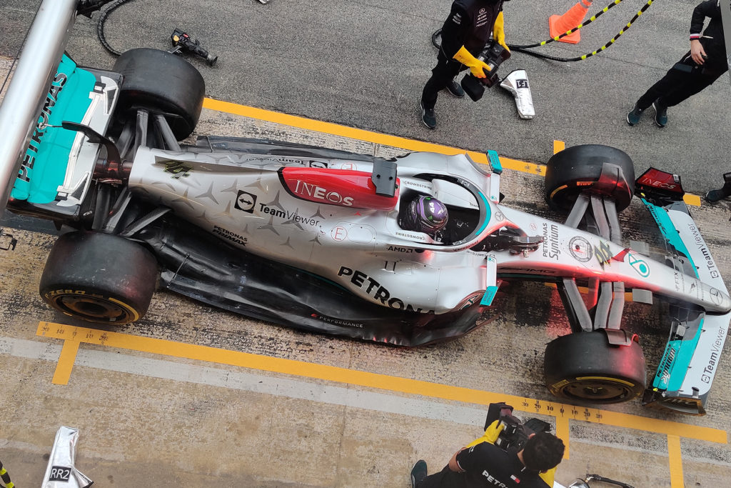 Formel 1 Lewis Hamilton Mercedes Barcelona Test 2022