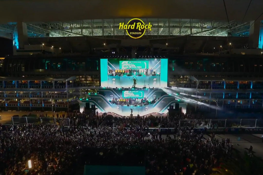 Die Eröffnungsparty zum Miami-GP Wochenende. Credit: Formel 1 / Twitter