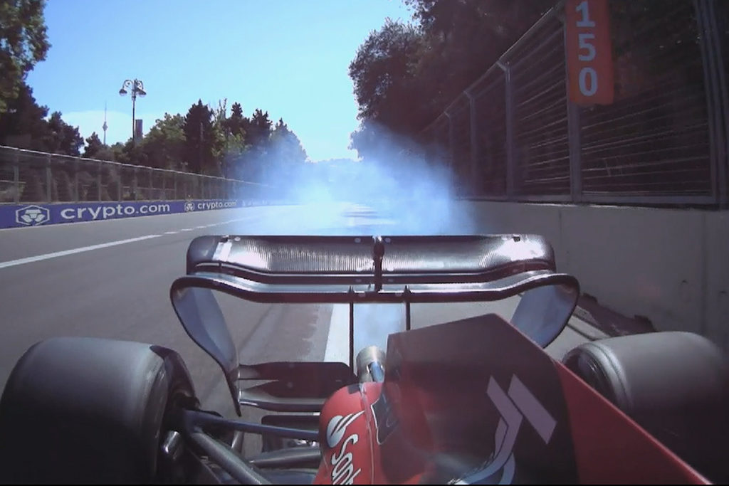 Formel 1 Leclerc Ferrari Ausfall Baku 2022 Motor Aserbaidschan GP