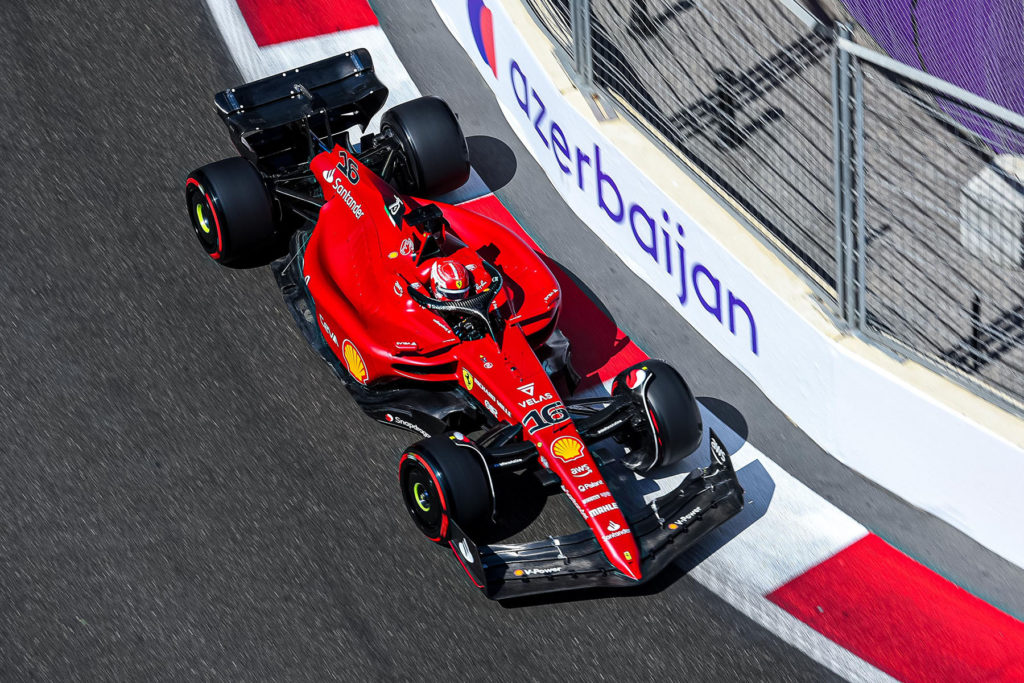 Formel 1 Charles Leclerc Ferrari Aserbaidschan GP 2022 Quali Baku