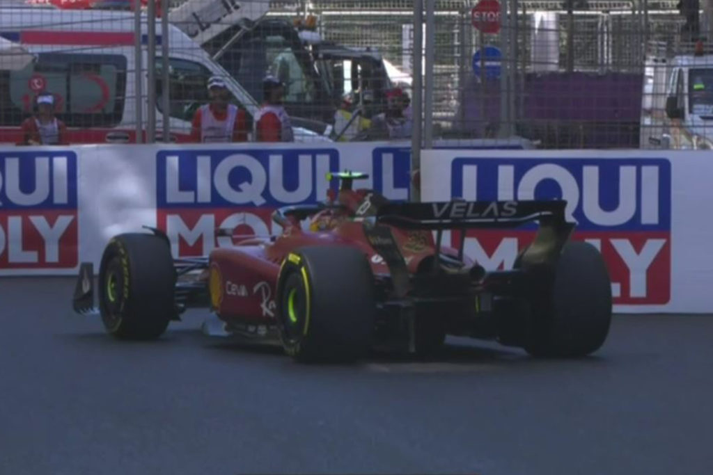 Formel 1 Sainz Ferrari Baku 2022 Aserbaidschan GP Ausfall