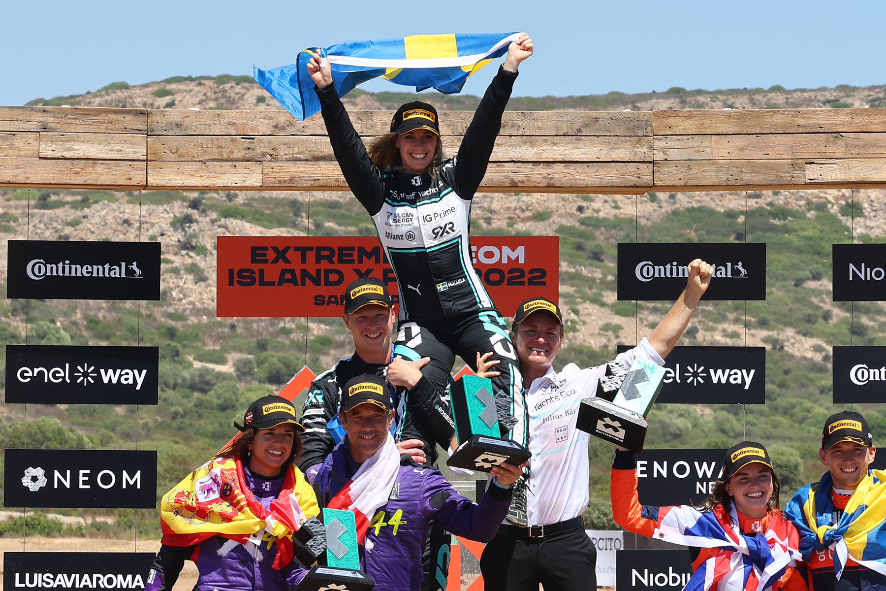 Mikaela Ahlin-Kottulinsky (SWE) / Johan Kristoffersson (SWE), Rosberg X Racing. Credit: Extreme E 2022