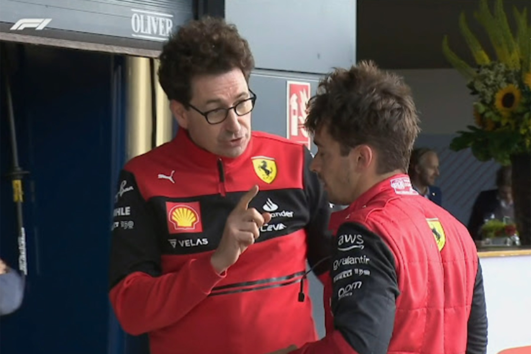 Formel 1 Leclerc Binotto Ferrari Silverstone Großbritannien GP 2022