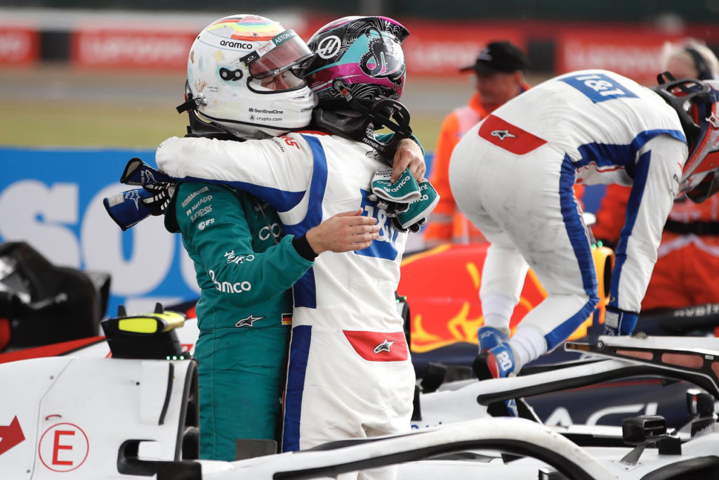 Formel 1 Mick Schumacher Sebastian Vettel Silverstone GP 2022