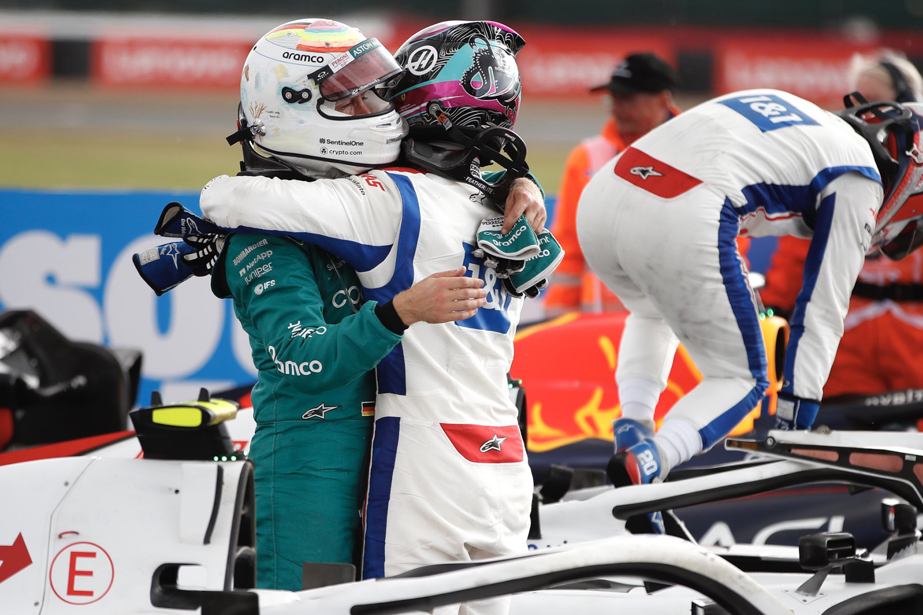 Formel 1 Mick Schumacher Sebastian Vettel Silverstone GP 2022