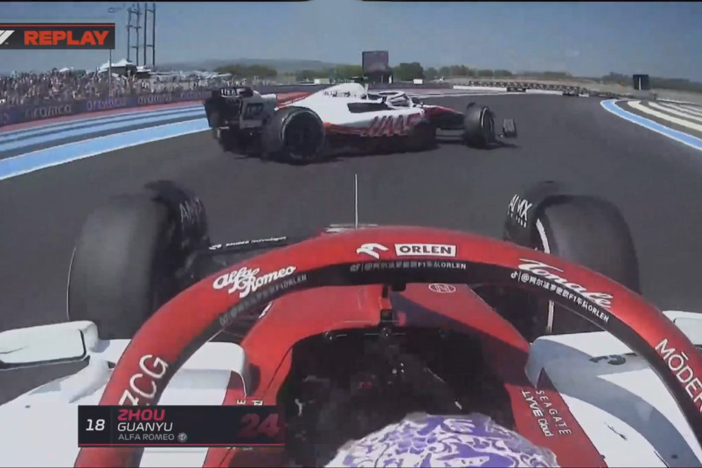 Formel 1 Mick Schumacher Zhou Unfall Frankreich GP 2022