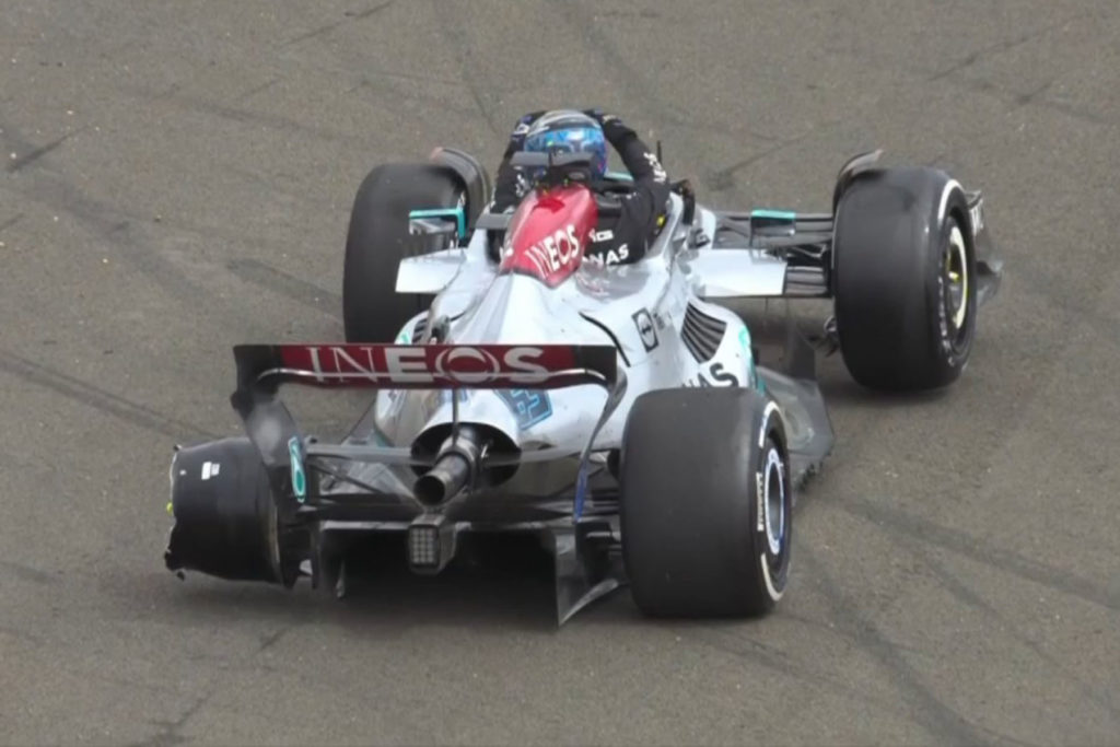 Formel 1 George Russell Crash Silverstone Großbritannien GP 2022