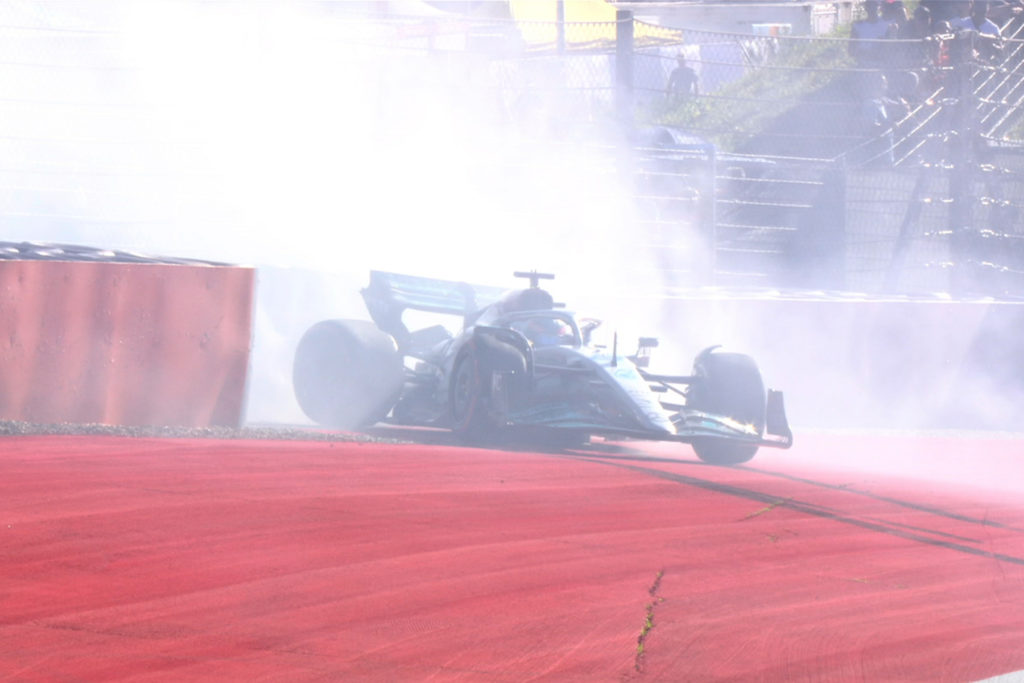 Formel 1 Russell Mercedes Crash Spielberg 2022