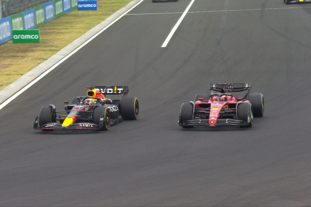Formel 1 Verstappen Red Bull Leclerc Ferrari Ungarn 2022