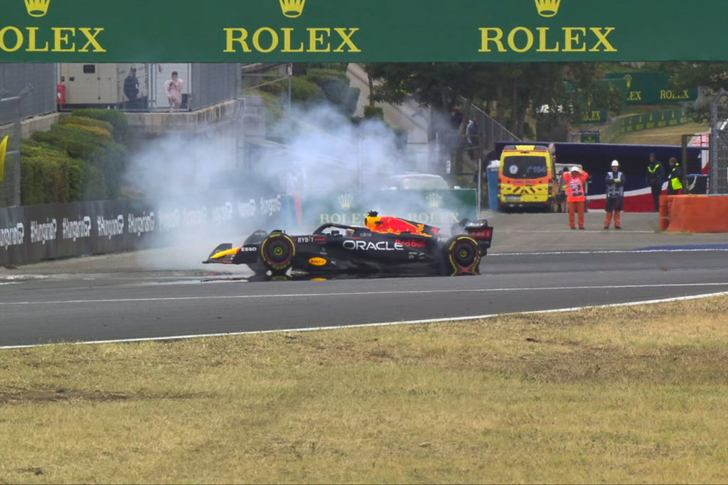 Formel 1 Verstappen Red Bull dreher Ungarn 2022