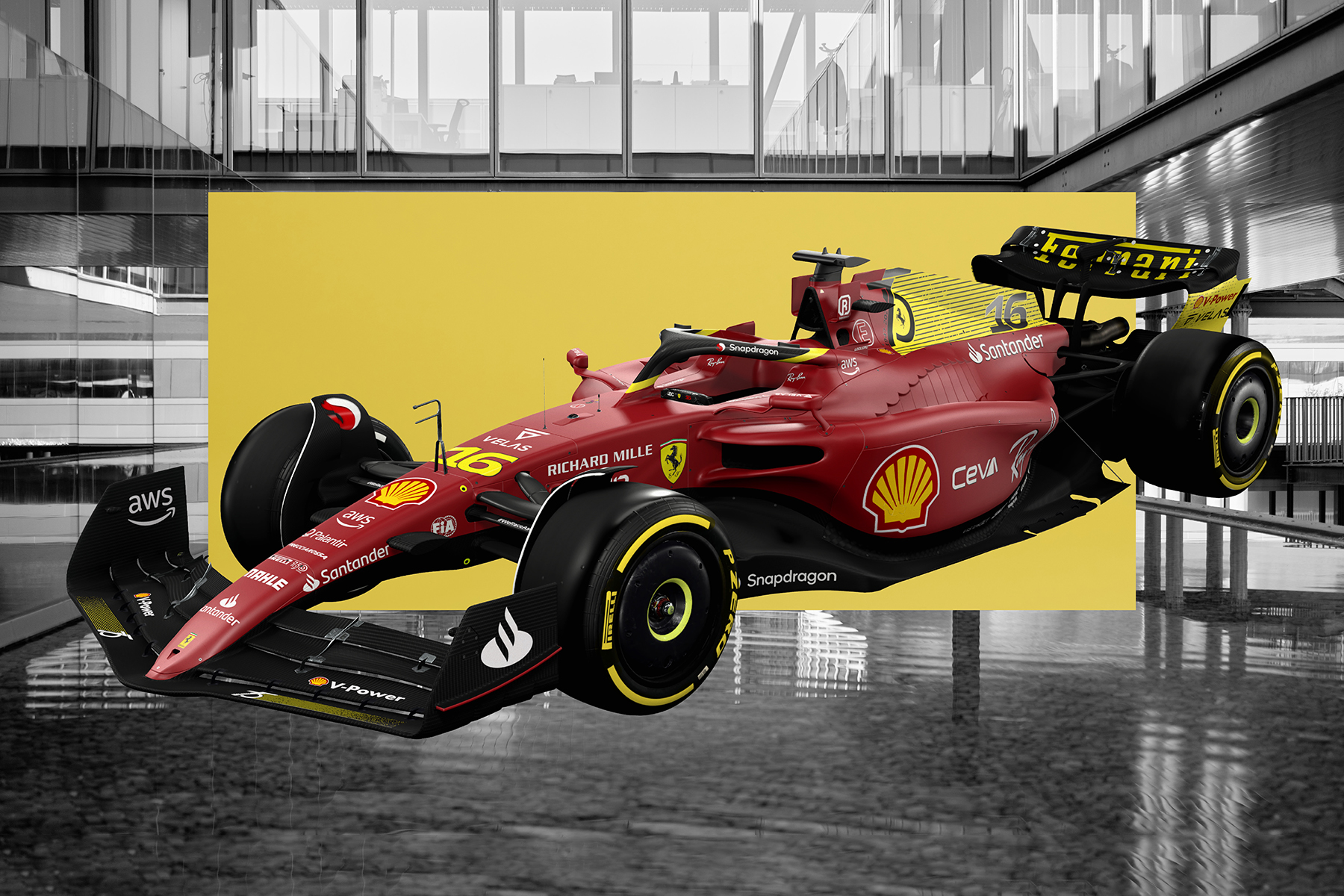 Formel 1 Ferrari Monza Gelb 2022