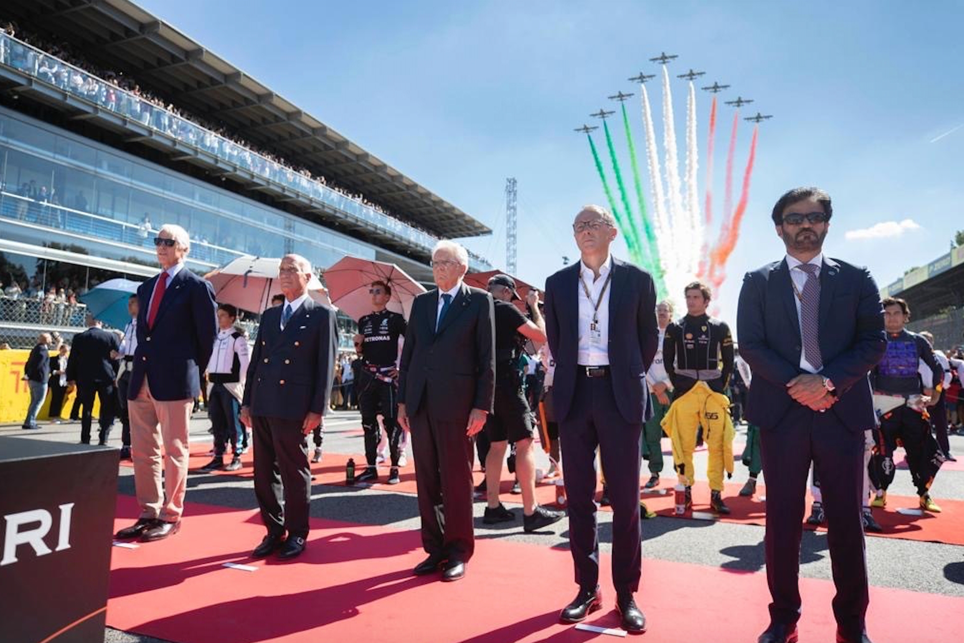 Formel 1 Sebastian Vettel Sergio Mattarella Stefano Domenicali Mohammed bin Sulayem Flugstaffel Monza Italien GP 2022