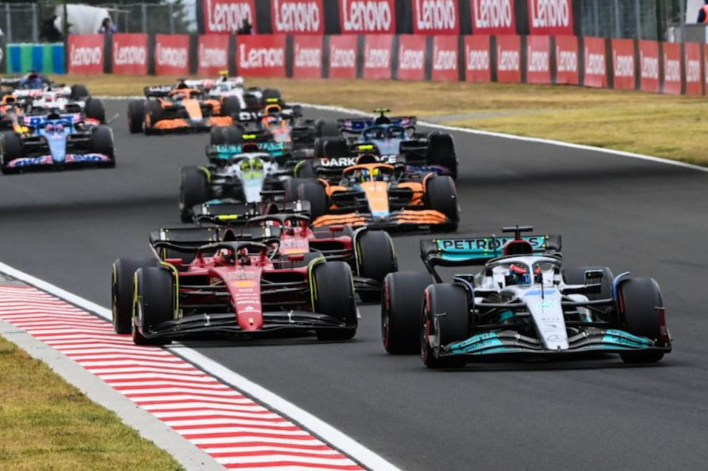 Formel 1 George Russell Charles Leclerc Mercedes Ferrari Ungarn GP 2022