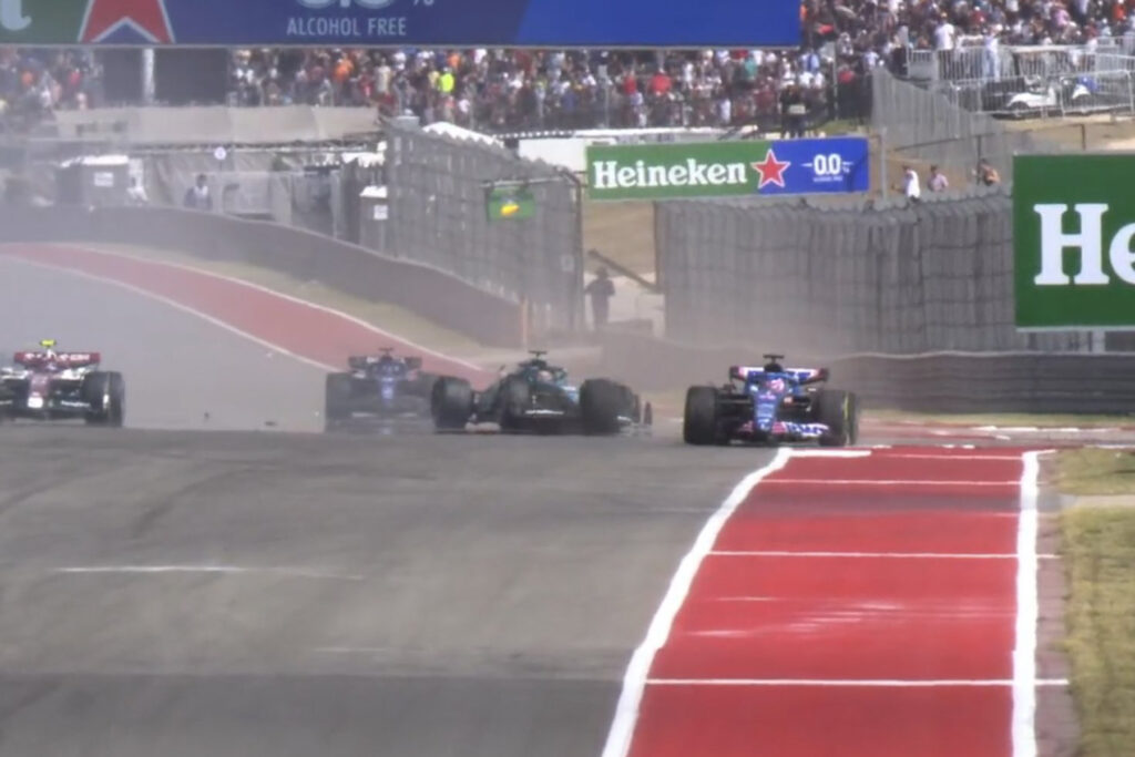 Formel 1 Alonso Stroll Crash Austin 2022
