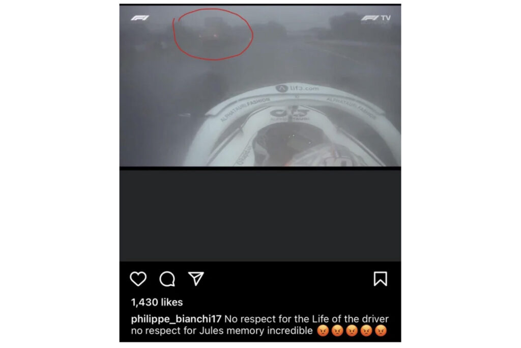 Formel 1 Bianchi Vater Instagram