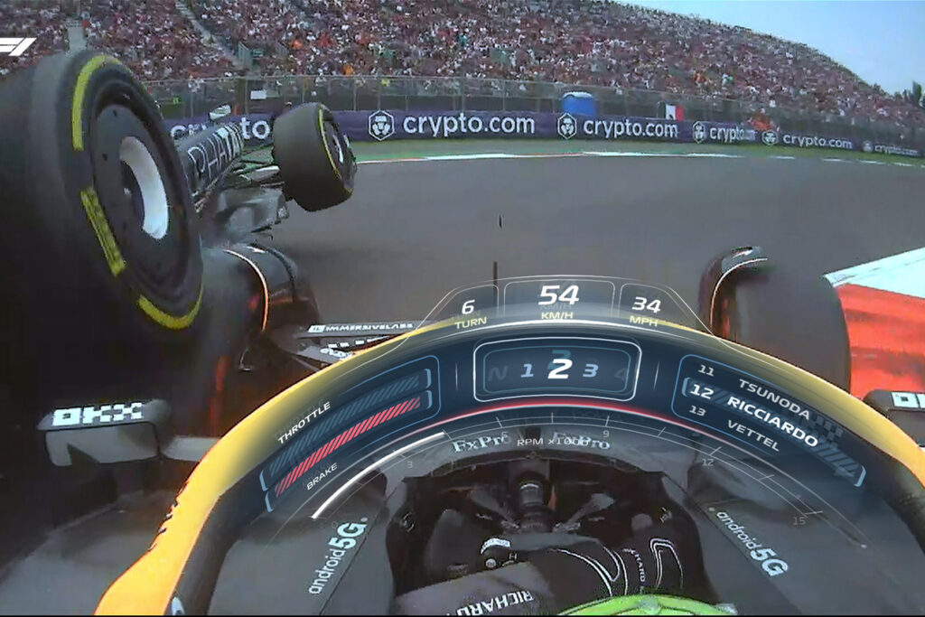 Formel 1 Ricciardo McLaren Crash Mexiko 2022