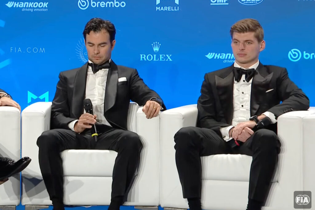 Formel 1 Sergio Perez Max Verstappen Red Bull FIA Gala 2022