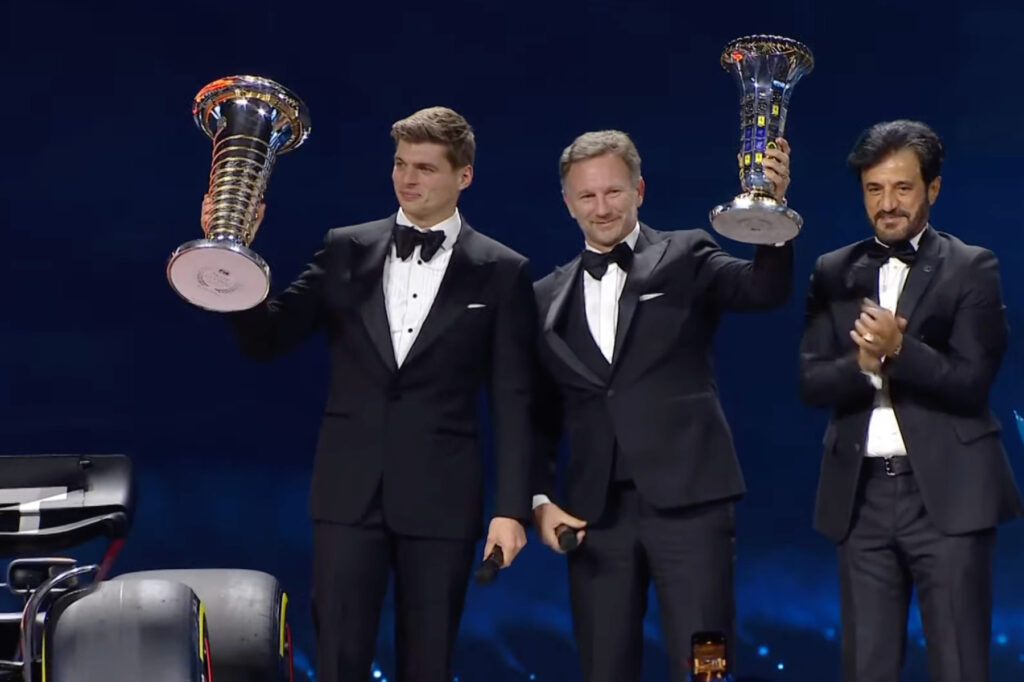Formel 1 FIA Gala Max Verstappen Christian Horner Mohammed bin Sulayem Red Bull 2022