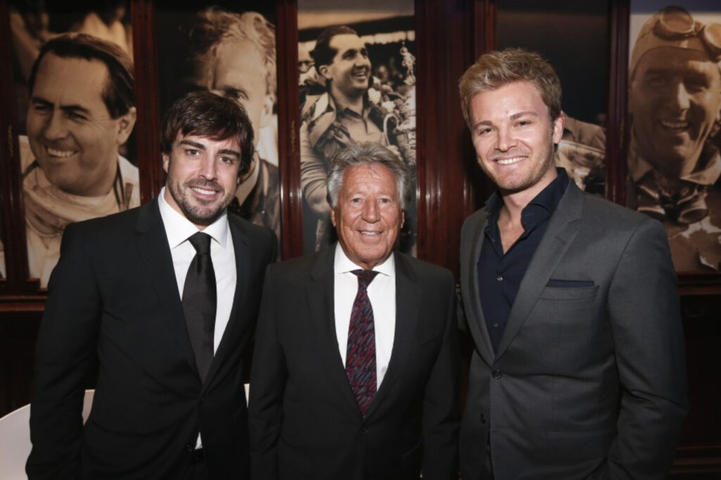 Formel 1 Fernando Alonso Mario Andretti Nico Rosberg Weltmeister FIA Hall of Fame Paris