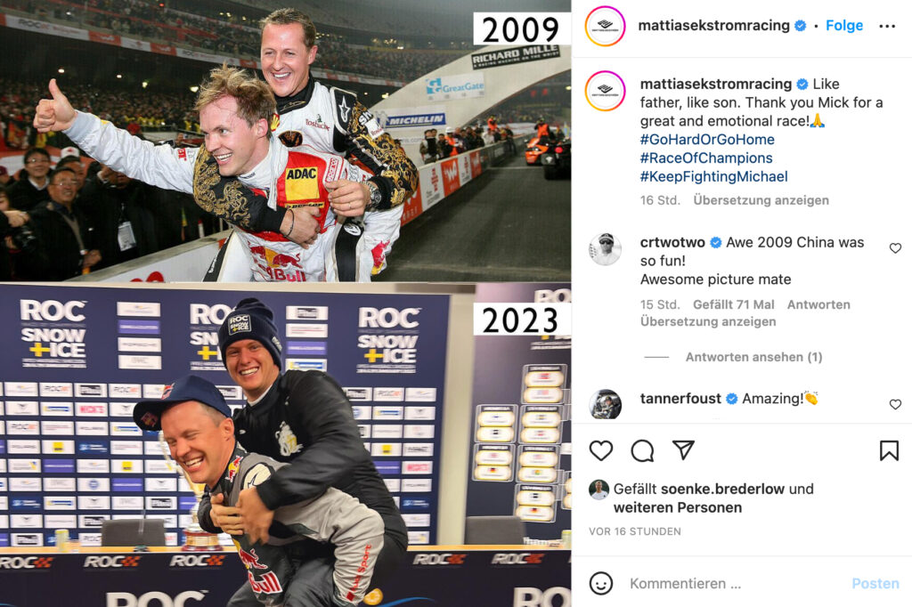 Mattias Ekström Michael Schumacher Mick Schumacher Race of Champions