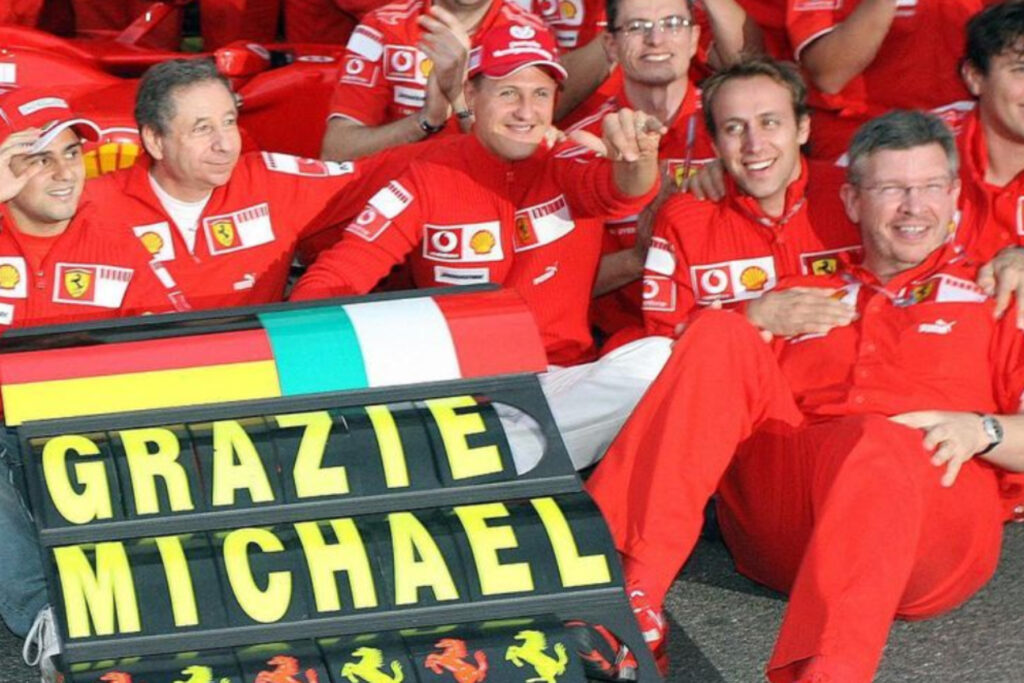 Formel 1 Felipe Massa Jean Todt Michael Schumacher Luca Badoer Ross Brawn Ferrari 2006