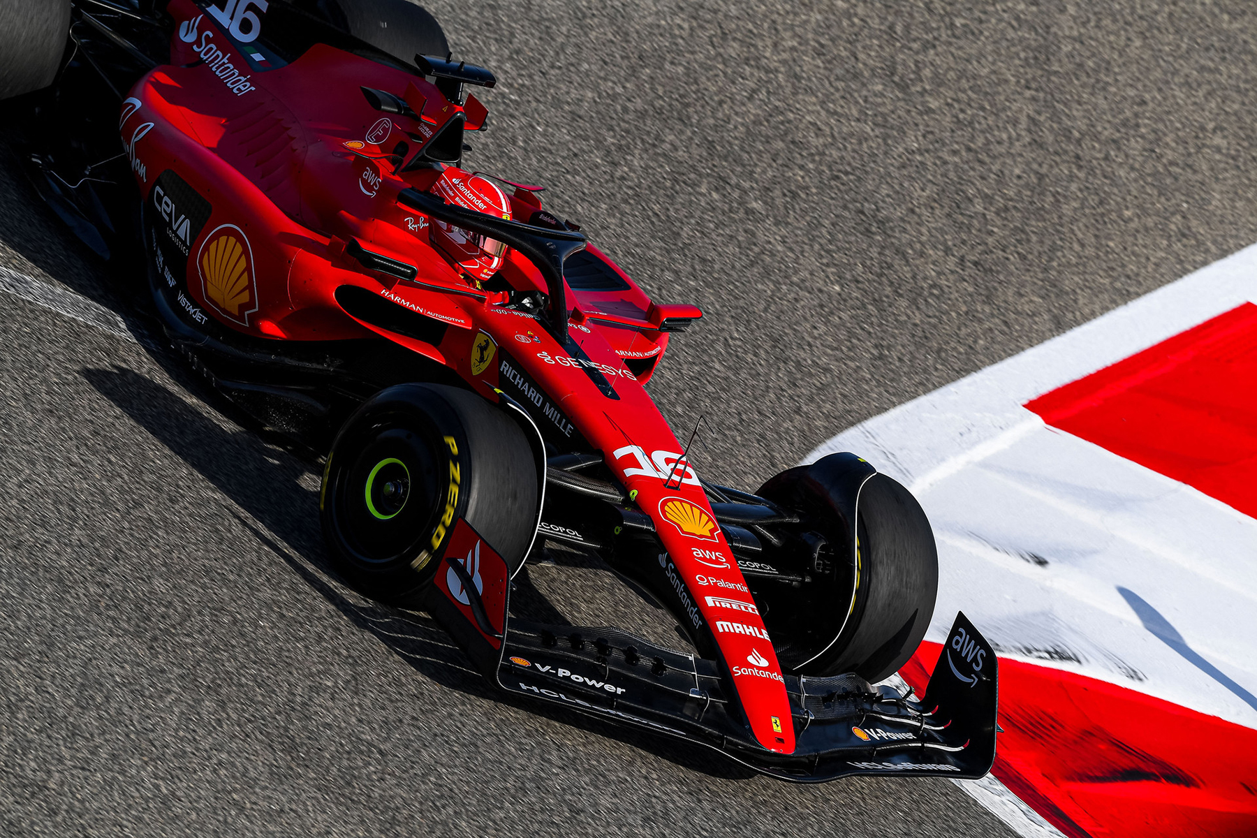 Formel 1 Ferrari Charles Leclerc Test Bahrain 2023