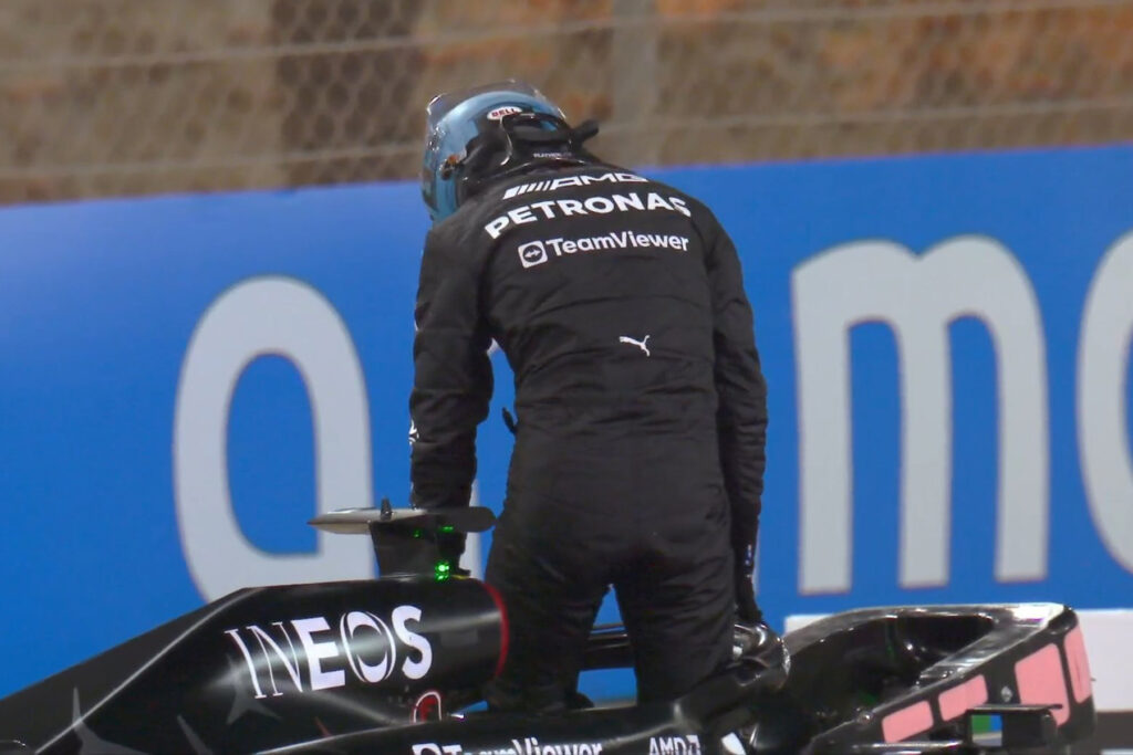 Formel 1 George Russell Mercedes Test Bahrain 2023 Tag 2