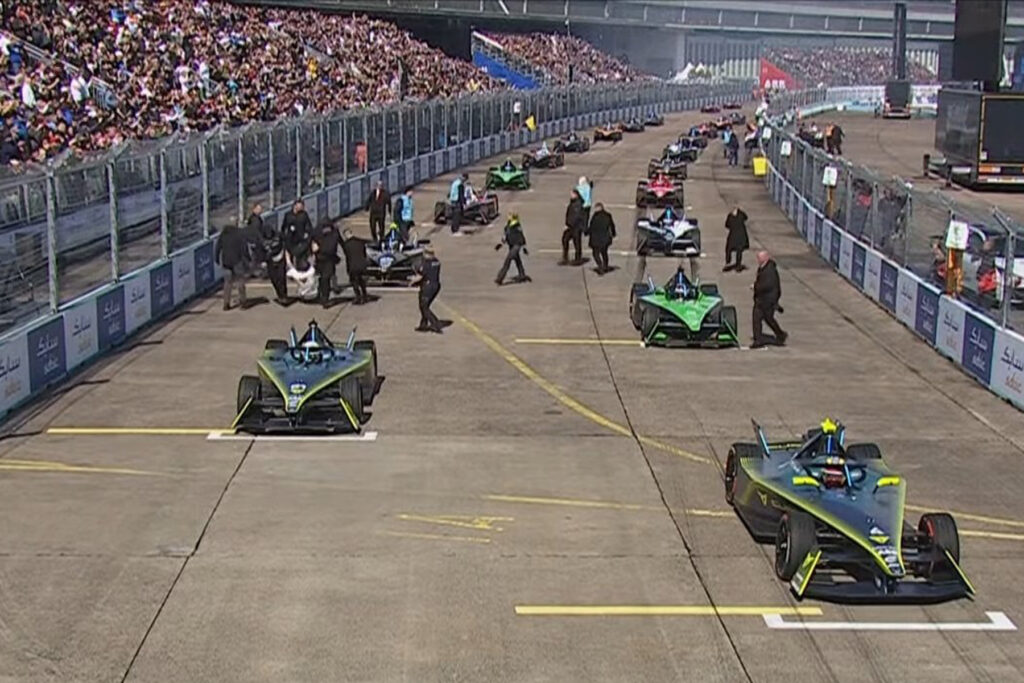 Formel e Klima Kleber Protest Berlin 2023