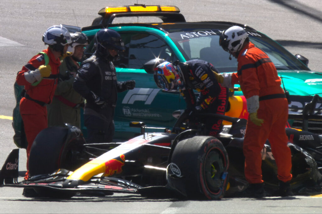 Formel 1 Sergio Perez Red Bull Monaco 2023 Quali Crash