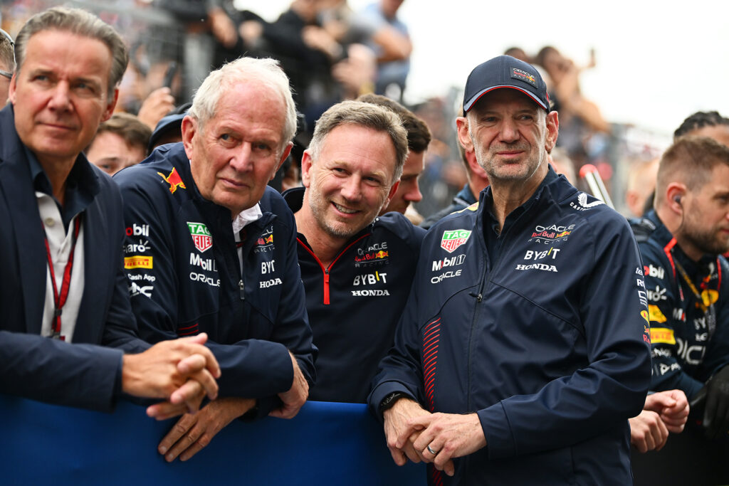 Formel 1 Red Bull Dr. Helmut Marko, Christian Horner und Adrian Newey Kanada 2023