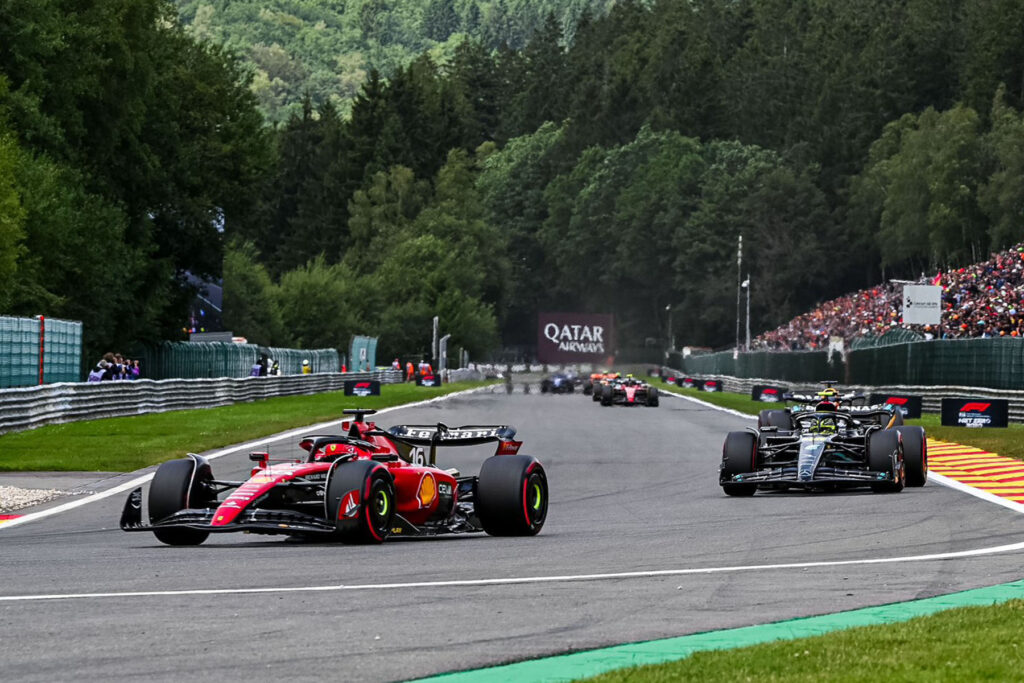 Formel 1 Leclerc Hamilton Ferrari Mercedes Spa 2023