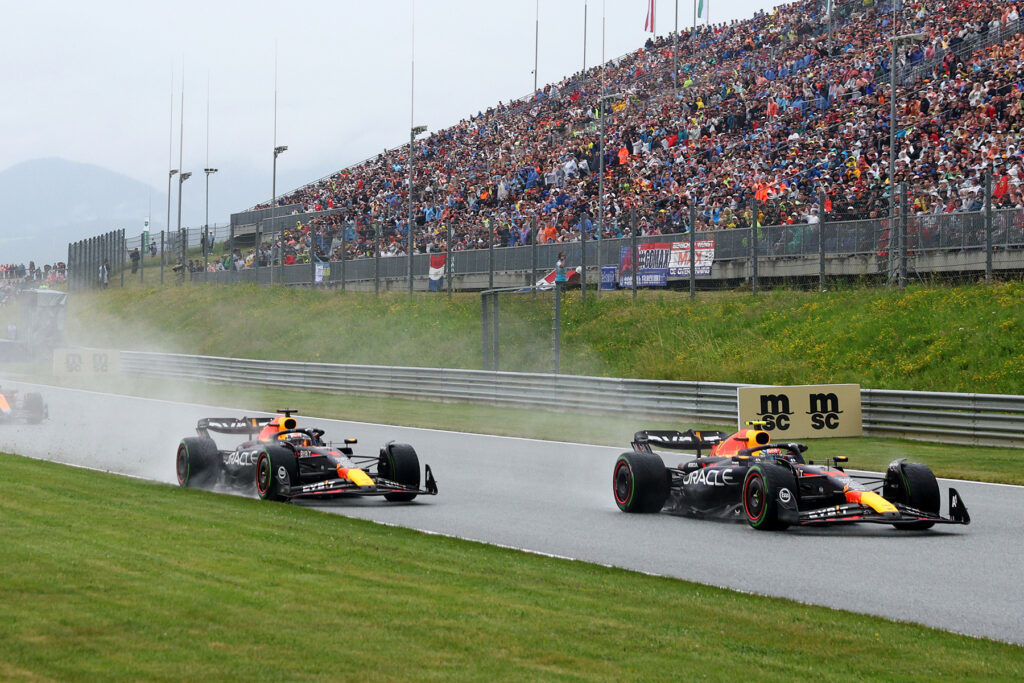 Formel 1 Sergio Perez und Max Verstappen Red Bull Spielberg 2023 Sprint
