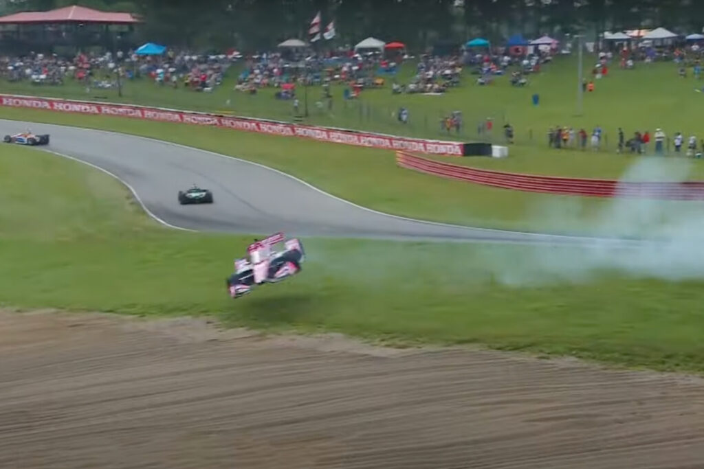 IndyCar Simon Pagenaud Meyer Shank Racing Crash Unfall Mid-Ohio 2023