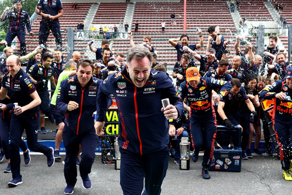 Formel 1 Christian Horner Max Verstappen Red Bull Spa Belgien GP 2023