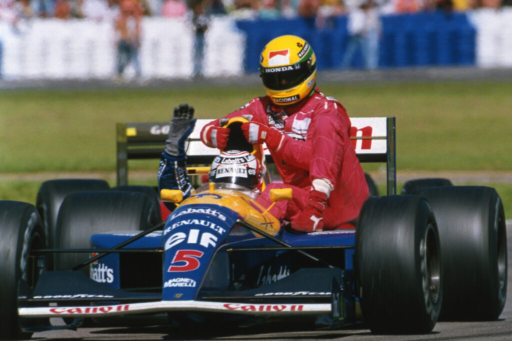 Formel 1 Nigel Mansell Ayrton Senna Williams Silverstone 1991