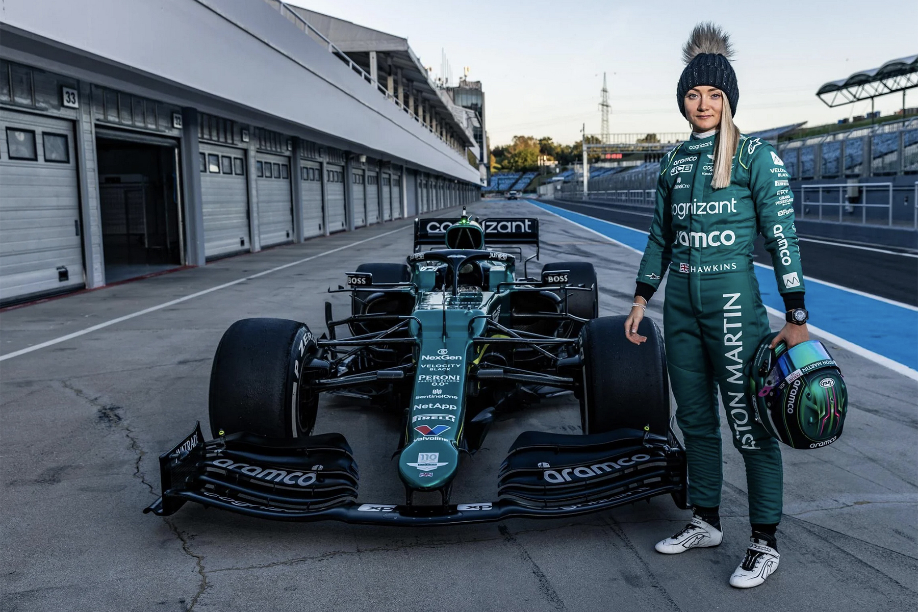 Formel 1 Jessica Hawkins Aston Martin Test 2023