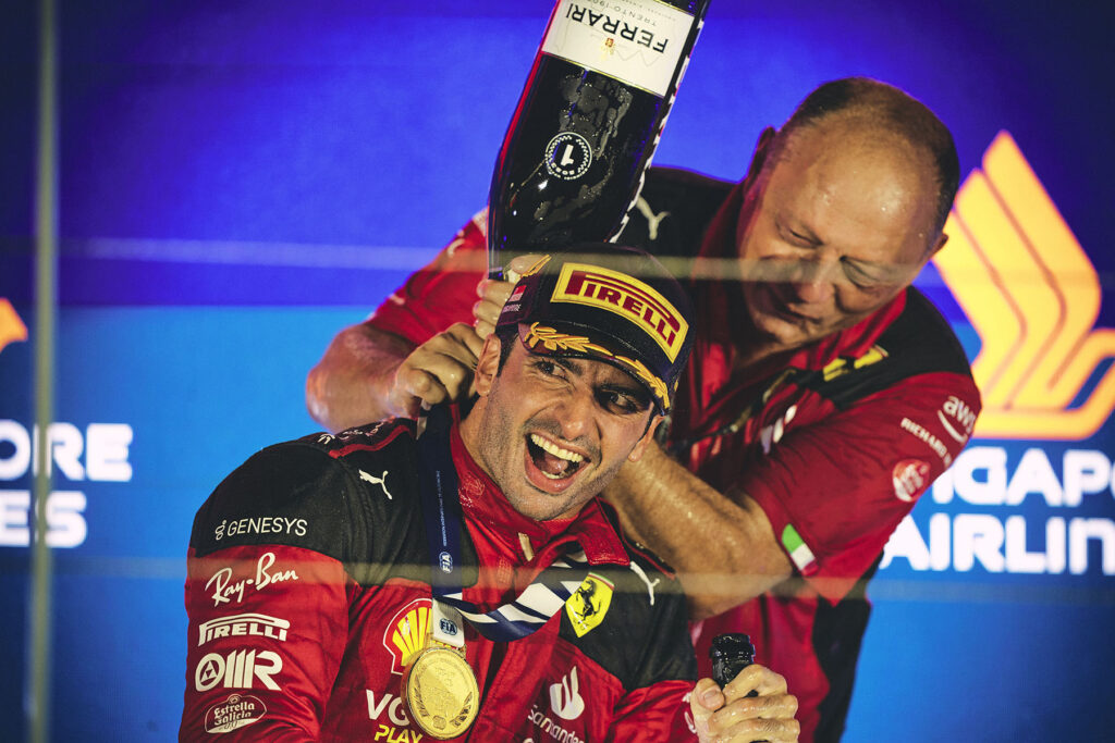 Formel 1 Carlos Sainz jr. Ferrari Singapur 2023