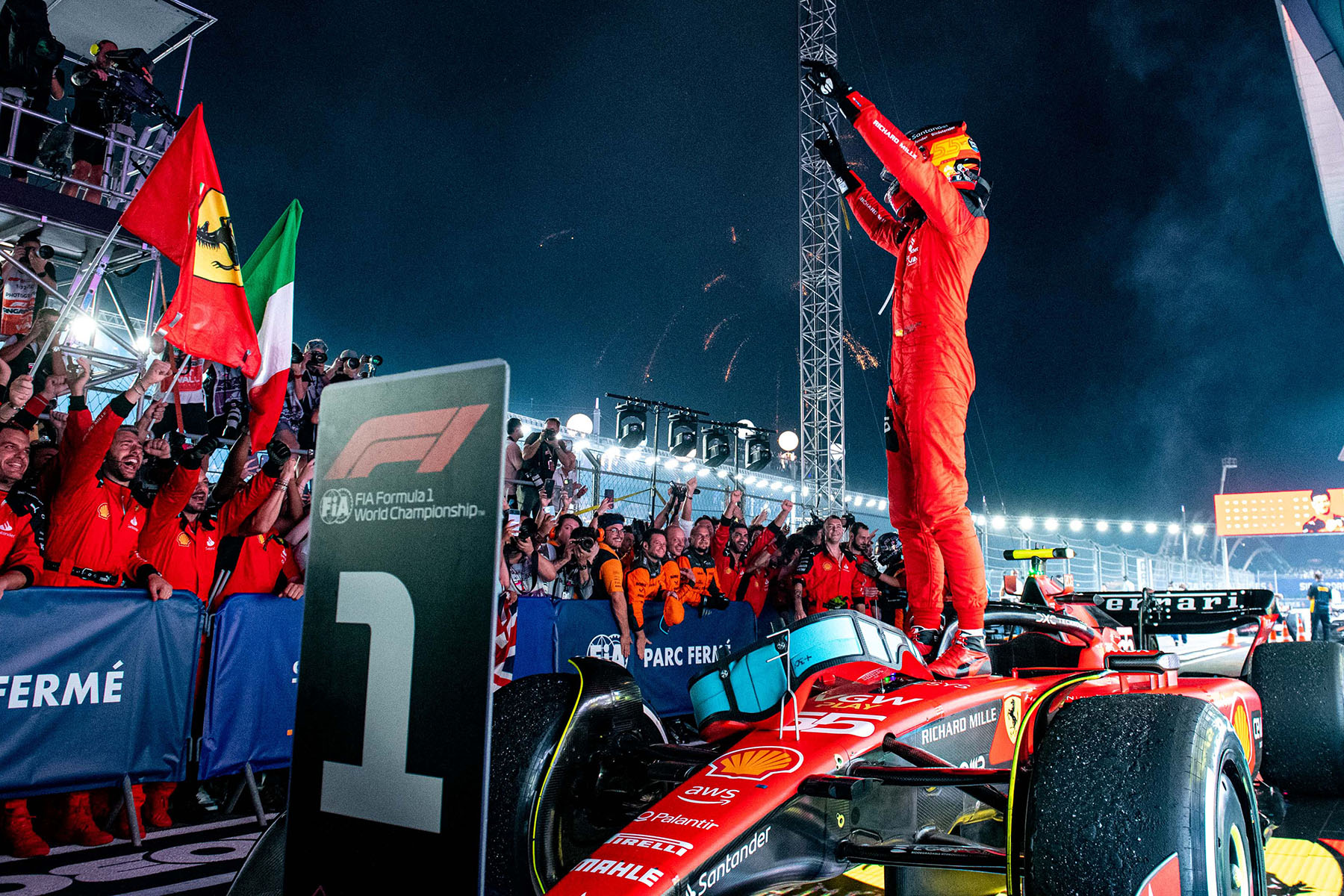 Formel 1 Carlos Sainz jr. Ferrari Singapur 2023