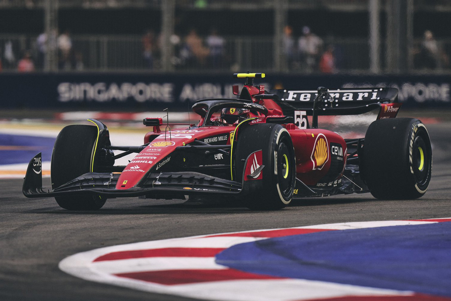 Formel 1 Carlos Sainz jr. Ferrari Singapur 2023