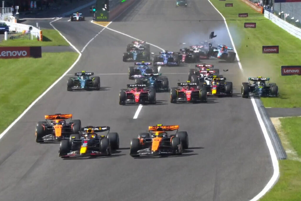 Formel 1 Suzuka Start Crash 2023
