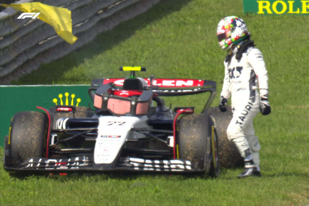 Formel 1 Tsunoda AlphaTauri Ausfall Monza 2023