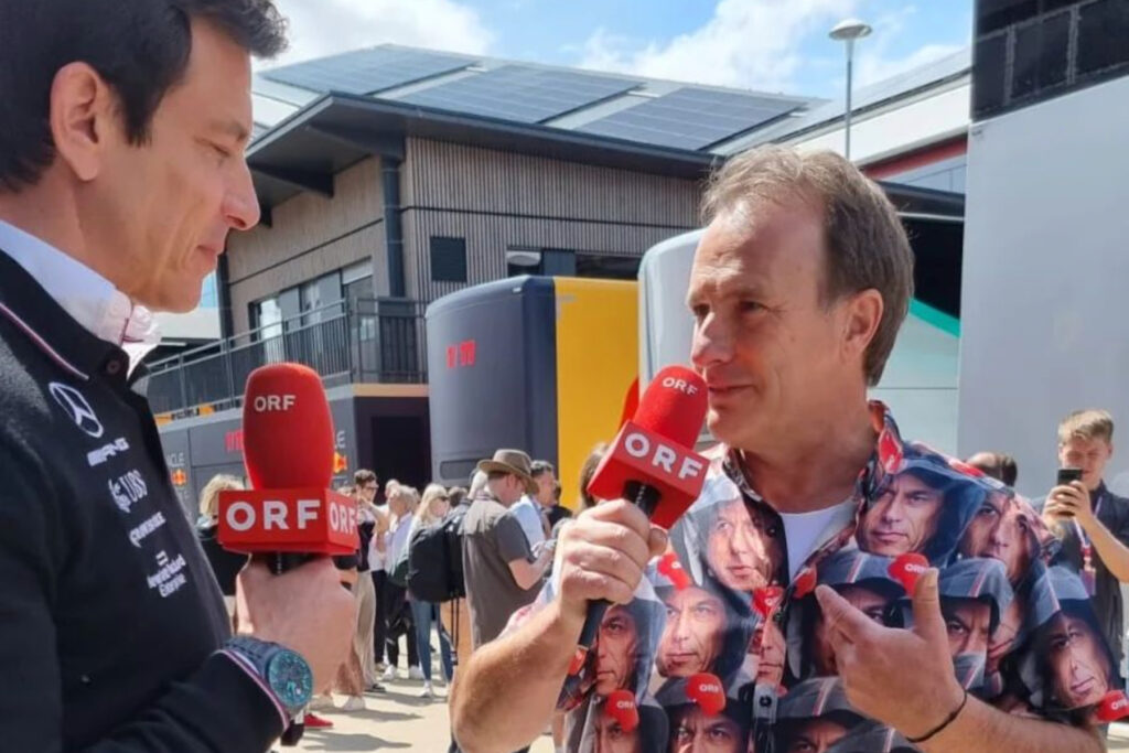 Formel 1 Ernst Hausleitner Toto Wolff Hemd ORF 2023