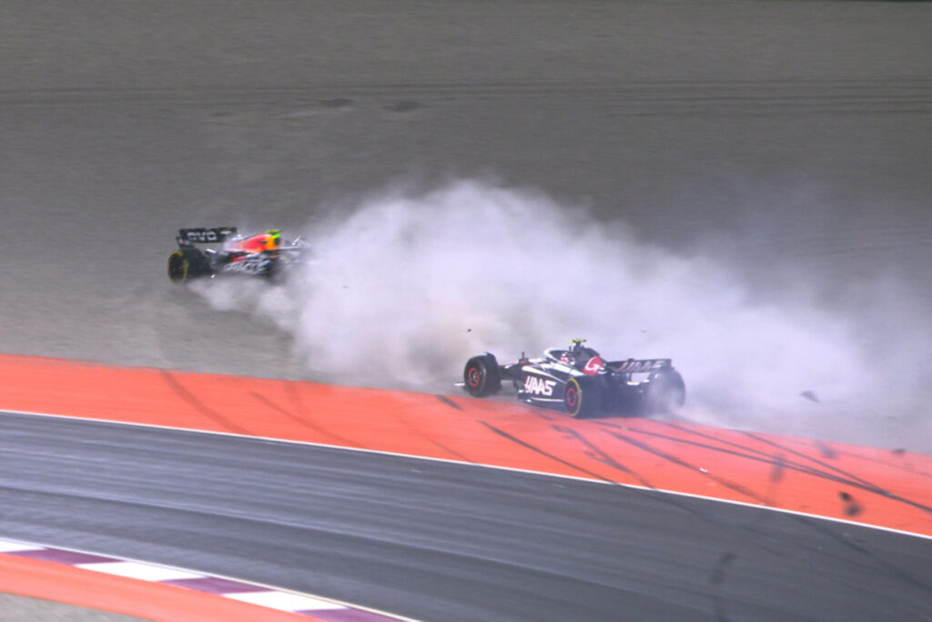 Formel 1 Crash Katar Ocon Perez Hülkenberg 2023