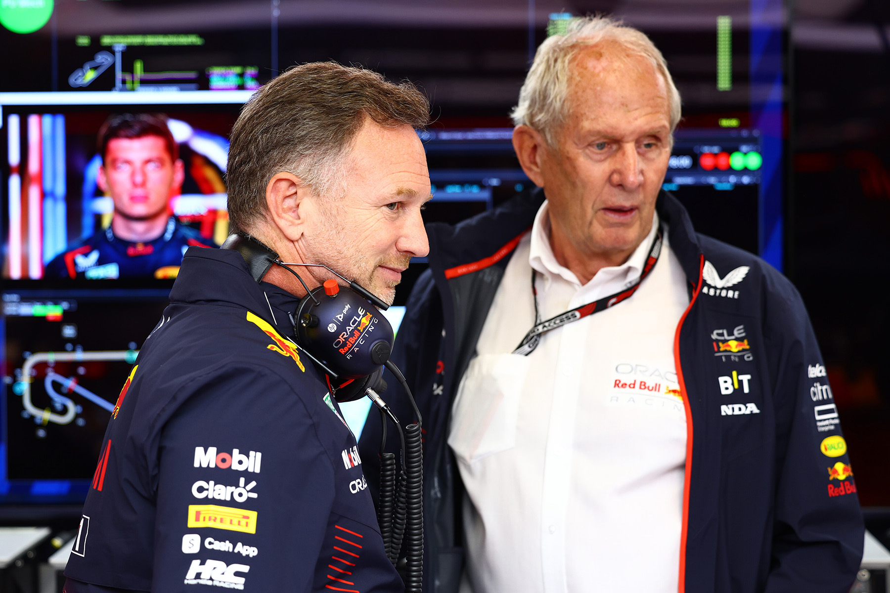 Formel 1 Christian Horner mit Dr. Helmut Marko. Credit: Red Bull Content Pool