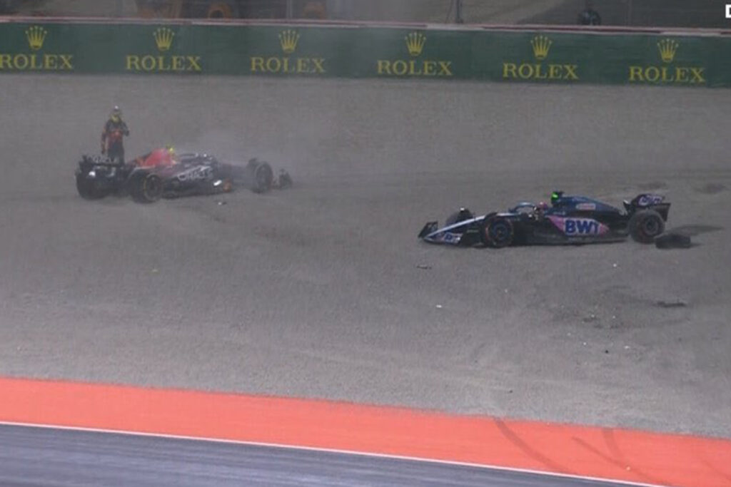 Formel 1 Ocon Perez Crash Katar 2023