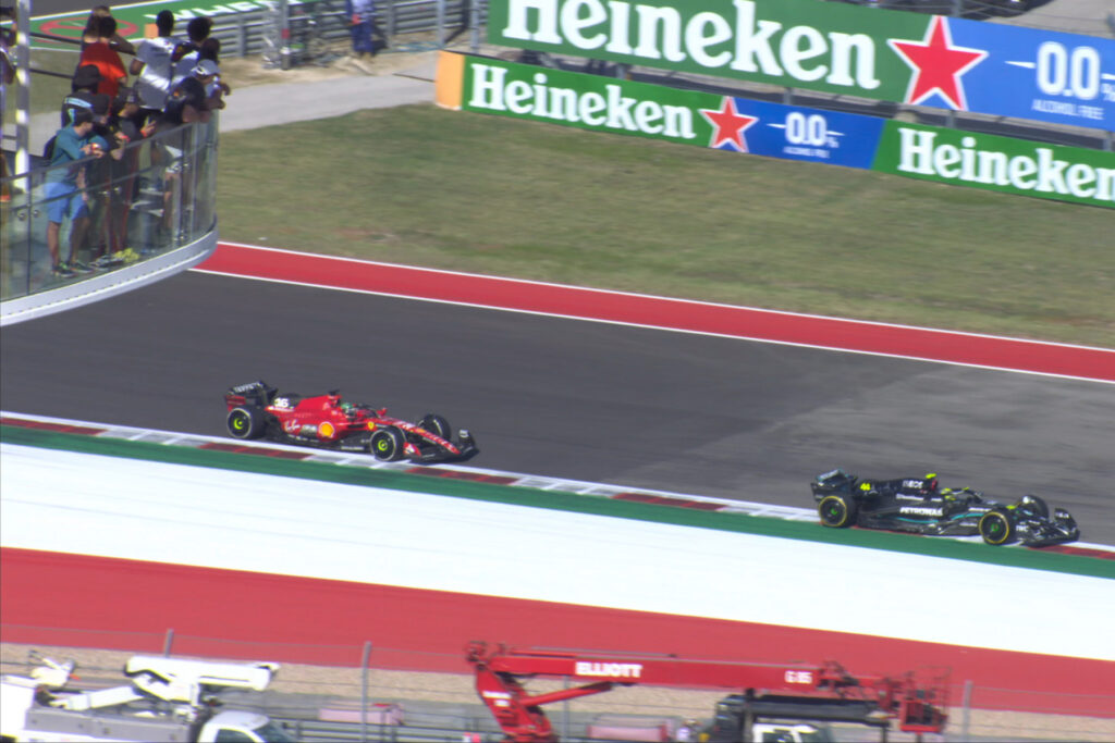 Formel 1 Charles Leclerc Lewis Hamilton Ferrari Mercedes Austin USA GP 2023