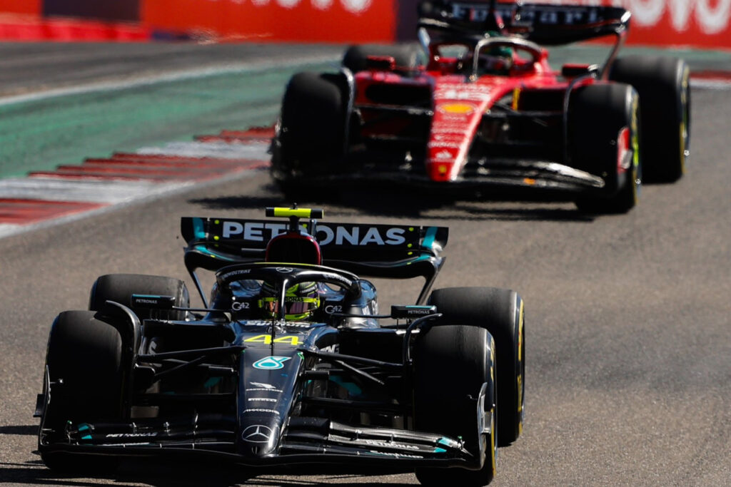 Formel 1 Lewis Hamilton Charles Leclerc Mercedes Ferrari Austin USA GP 2023
