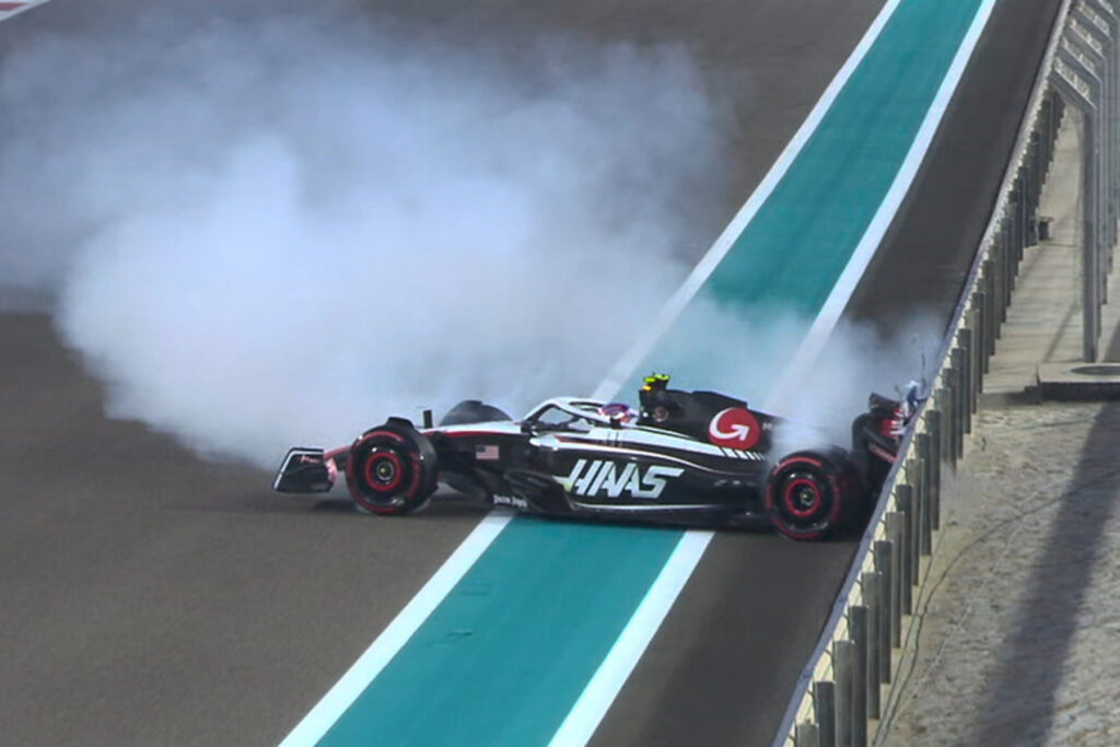 Formel 1 Hülkenberg Crash Abu Dhabi 2023