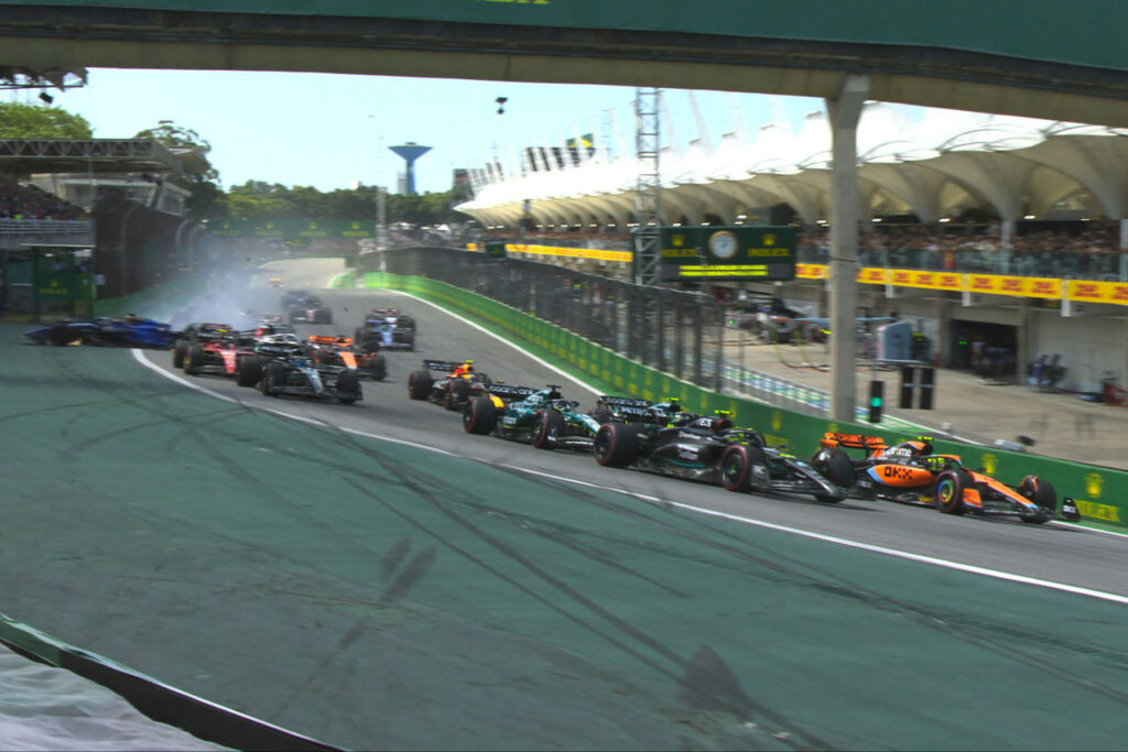 Formel 1 Sao Paulo Start Crash 2023