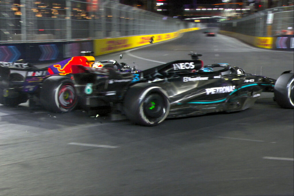 Formel 1 Verstappen Russell Crash Las Vegas 2023
